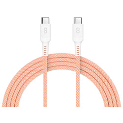 LOGiiX Vibrance 1.5m (4.9 ft.) USB-C to USB-C Braided Cable (LGX-13376) - Pink