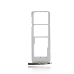 ESOURCE PARTS Replacement Dual Sim Card Tray Compatible for Motorola Moto G7 (Xt1962 / 2019) / G7 Plus (Xt1965-2 / 2019) (Silver)