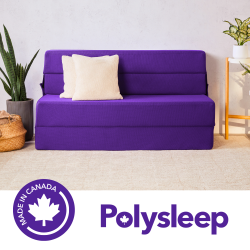 POLYSLEEP Polycouch Memory Foam Folding Mattress & Sofa — for Guests, Basements, College Dorms, Living Room Or Kids Room — Color, Queen Size
