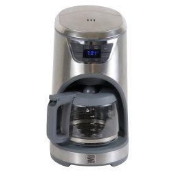 KENMORE 12-Cup Coffee Maker With Aroma Control, Stainless Steel, Removable Water Tank, Glass Carafe, Led Display, Reusable Filter