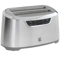 KENMORE Elite 4-Slice Long Slot Toaster Stainless Steel With Auto-Lift And Digital Controls. In Silver