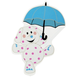 NORTHLIGHT Spotted Elephant Misfit Double Sided Gel Christmas Window Cling Decoration