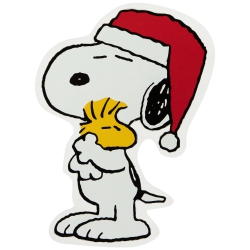 NORTHLIGHT Peanuts Snoopy Hugs Woodstock Double Sided Christmas Window Cling Decoration - 7