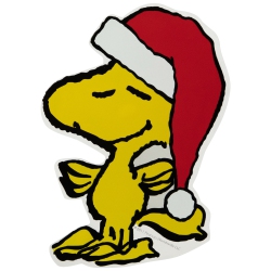 NORTHLIGHT Peanuts Woodstock In Santa Hat Christmas Window Cling Decoration - 7