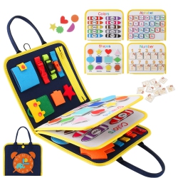 HLD Busy Board Montessori Toys for Kids Detachable Multiple Themes Toddler Travel Toys Autism Sensory Toys Montessori Busy Book