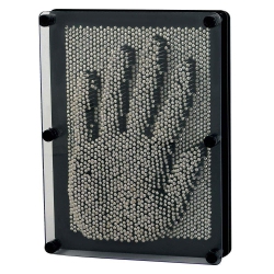 HLD Classic 3D Metal Pin Art Toy - 8In X 6In 3D Large Size Pin Art Board for Kids Or Adults (Silver) In Multicolor