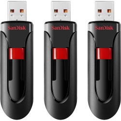 SANDISK 3-Pack 32GB Cruzer Glide USB 2.0 Flash Drive - (Sdcz60-032G-G46T)