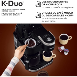 KEURIG K-Duo Single Serve K-Cup Pod And Carafe Coffee Maker, With Programmable Features And Strong Brew Function In Black