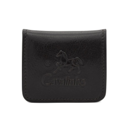 CAVALINHO Leather Square Coin Purse - (28610531) - Handmade In Portugal In Black