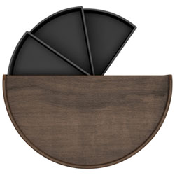 Umbra Moona Round Jewelry Storage Box - White/Natural