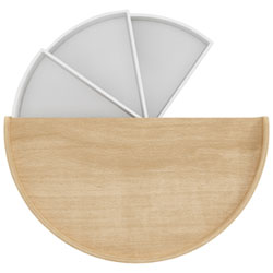 Umbra Moona Round Jewelry Storage Box - White/Natural