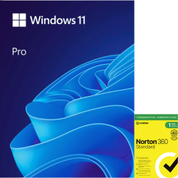 MICROSOFT Windows 11 Pro (PC) & Norton 360 Standard (PC/mac) - 1 Device - 10GB Cloud Backup - 1 Year Subscription | Digital Download