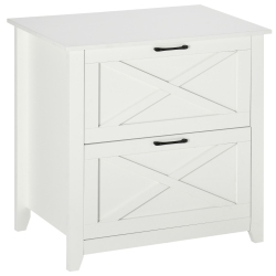 VINSETTO Veritcal Filing Cabinet, 2-Drawer File Cabinet With Hanging Bars for A4 Size for Home Office In White