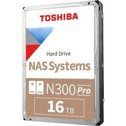TOSHIBA N300 Pro 16Tb 3.5-Inch Internal Hard Drive - Up to 300 Tb/year Workload Rate Cmr SATA 6 GB/s 7200 Rpm 512 Mb Cache - HDwg51Gxzstb