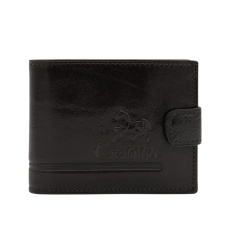 CAVALINHO Bifold Leather Wallet - (28610503) - Handmade In Portugal & Rfid Protected In Black