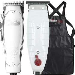 ANDIS 01690 Fade Master Hair Clipper With 04710 T-Outliner Trimmer And Apron