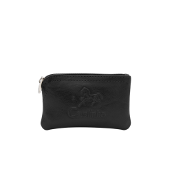 CAVALINHO Leather Coin Purse With Key Ring - (28610538) - Handmade In Portugal In Black