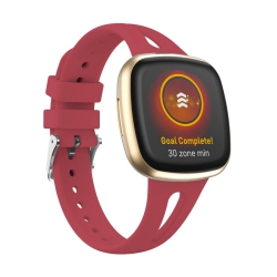 STRAPSCO Vented Sport Strap for Fitbit Sense 2 - Short-Medium - Rose In Red