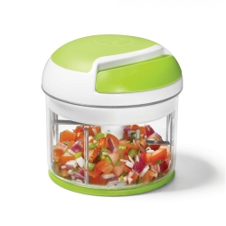 STARFRIT - Manual Retractable Cord Chopper, 3 Blade System In Green