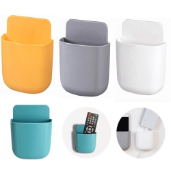 ISTAR Universal Remote Holder Wall-Mounted Cell Phone Charging Holder Self-Adhesive Storage Organizer for Kitchen Accessory