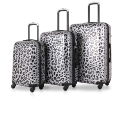 TUCCI - ITALY Tucci Italy Winter Leopard Art 3 PCs Set (20", 24", 28") Luggage Suitcase