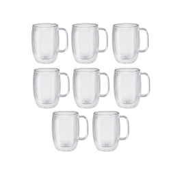ZWILLING Sorrento Plus 8 Piece Latte Mug Set - Value Pack, Transparent