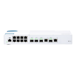 QNAP Qsw-M408-2C-Us 10GBe Managed Switch, With 2-Port 10GBe Sfp+/rj45 Combo, 2-Port 10GBe Sfp+, 2-Port 10GBe Base-T (Rj45) And 8-Port Gigabit