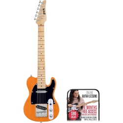 LYXPRO Beginner 30" Telecaster Electric Guitar, Paulownia Body (2 Picks Included) In Mahogany