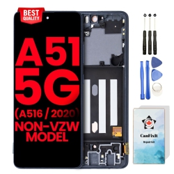 CANFIXIT Screen Replacement for Samsung Galaxy A51 5G Glass Oled Display Touch Digitizer Lcd Assembly \w Frame And Free Repair Tools Kits A51 5G