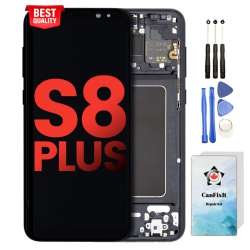 CANFIXIT Screen Replacement for Samsung Galaxy S8 Plus S8+ Glass Oled Display Touch Digitizer Lcd Assembly With Frame And Free Repair Tools Kits G955
