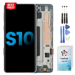 CANFIXIT Screen Replacement for Samsung Galaxy S10 Glass Tft Display Touch Digitizer Lcd Assembly With Frame And Free Repair Tools Kits G973