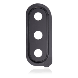 ESOURCE PARTS Replacement Back Camera Glass Lens And Cover Bezel Compatible for Samsung Galaxy M30 (M305 / 2019) (Black)