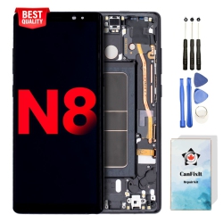 CANFIXIT Screen Replacement for Samsung Galaxy Note 8 Glass Oled Display Touch Digitizer Lcd Assembly With Frame And Free Repair Tools Kits N950