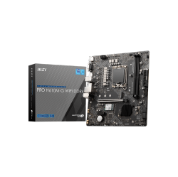 MSI Pro H610M-G Wifi Ddr4 Motherboard (Matx, 12Th Gen Intel Cpu, Lga 1700 Socket, Ddr4, PCie 4, 2.5G Lan, M.2 Slots, USB 3.2)