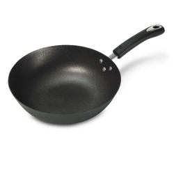 STARFRIT - Cast Iron Wok, 12" Diameter, Non-Stick Coating In Black