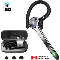LDAS ELECTRONICS Ldas Bluetooth Headset G7 Bluetooth Earpiece \w 500Mah Charging Case 72 Hours Talking Time Built-In Microphone for Ios Android Cell