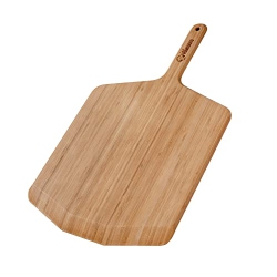 CHEF POMODORO 14-Inch Bamboo Pizza Peel, Lightweight Wooden Pizza Paddle And Serving Board for Baking Homemade Pizza And Bread, Pizza Spatula