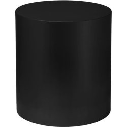 MERIDIAN FURNITURE Cylinder Round Matte Metal End Table In Black