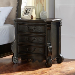 STEVE SILVER COMPANY Steve Rhapsody Multi-Step Molasses 3-Drawer Wood Nightstand