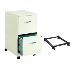 HIRSH INDUSTRIES LLC 2 Piece Mobile Metal File Cabinet And Adjustable Mobile File Caddy