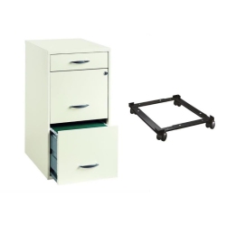 HIRSH INDUSTRIES LLC 2 Piece Drawer File Cabinet And Mobile Adjustable File Caddy Set