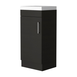 FM FURNITURE Toledo Bathroom Vanity Wengue Engineered Wood In Black