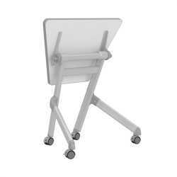 SAFCO Transitional Metal Mobile Trapezoid Desk In Finish In White