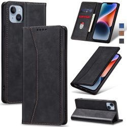HLD Jasonyu Wallet Case for Iphone 14, Pu Leather Cover With Stand, Magnetic Folio Flip, Tpu Shockproof Interior Case And Card Holder Slots In Black
