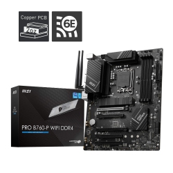 MSI Pro B760-P Wifi Ddr4 Proseries Motherboard (Supports 12Th/13Th Gen Intel Cpu, Lga 1700, Ddr4, PCie 4.0, M.2, 2.5GBps Lan, USB 3.2 Gen2, Wi-Fi