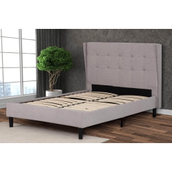 PRIMO INTERNATIONAL Avian Button Tufted Wingback Platform Bed - King