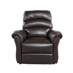 PRIMO INTERNATIONAL Fitzgerald Bonded Leather Power Lift Reclining Chair - In Brown