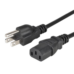 HP 6Ft Us 3-Prong to Iec-320 C-13 Power Cord Cable for Computer Monitor Printer