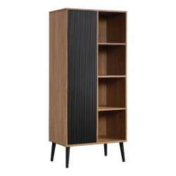 SAUDER Ambleside Engineered Wood/metal Storage Cabinet In Serene Walnut