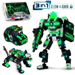 JITTERYGIT Robot Police Stem Building Toy for Boys | Gift for Kids Ages 6 7 8 9 10 11 Year Olds